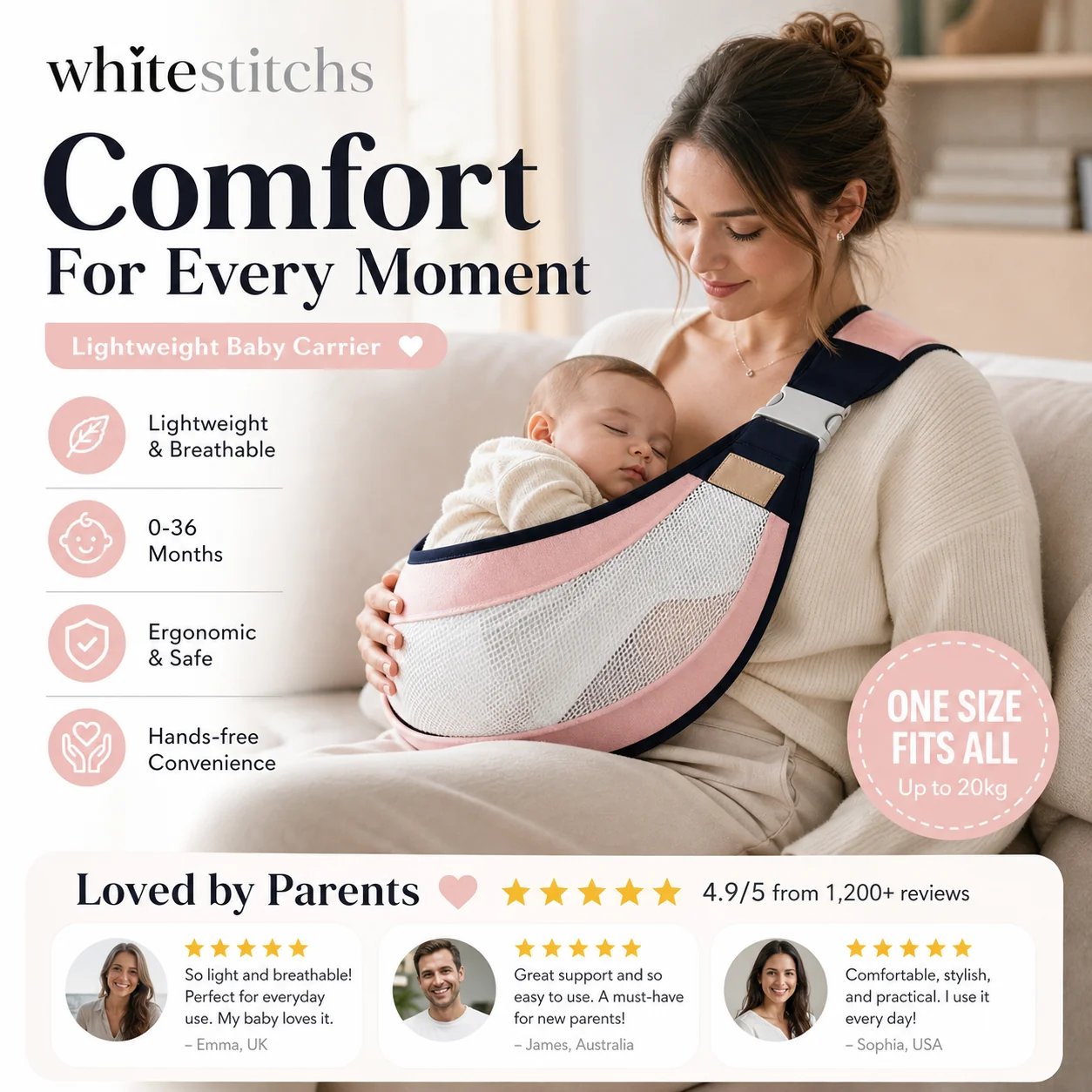 🎉 2026 Sale — Over 30,000 Sold! 👶 4-in-1 Breathable Baby Carrier – 0-36 Months, Front/Back/Facing In/Out – Hands-Free Comfort for Parent & Baby! ✨