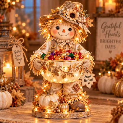 🔥 Limited-Time 49% OFF –– Lighted Scarecrow Candy Bowl