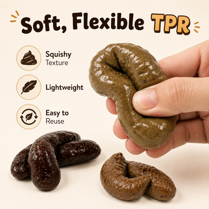 🔥7PCS Realistic Fake Poop Prank Set – Hilarious Gag Gift for Parties & Office