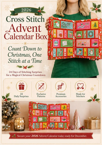 ⏳ Last Day 49% OFF – 🎄Christmas Cross Stitch Advent Calendar 2026 | 24 Stitching Surprises With Patterns, Threads & Crafting Essentials For A Handmade Holiday Experience ✨