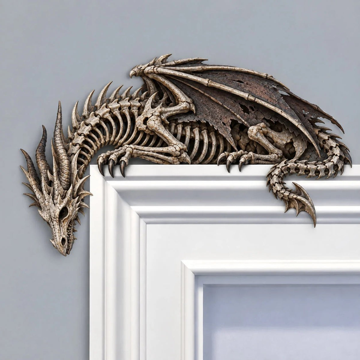 🐉🔥 Sleeping Dragon Door Topper | Medieval Fantasy Dragon Guardian Wall Décor for Doorway 🏰✨