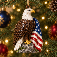 🦅 Majestic Eagle with American Flag