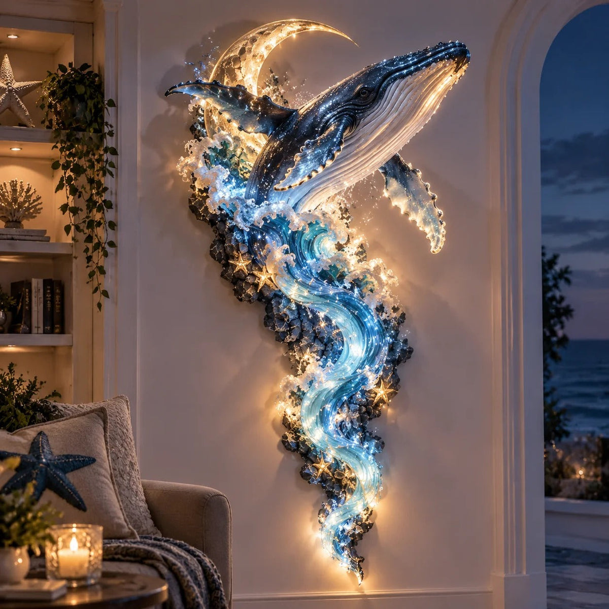 ⏰ Limited Stock 50% OFF - 🌊✨ Enchanted Ocean Legends™ Lighted Wall Décor Collection 🐋🧜‍♀️