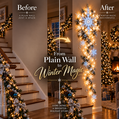 ❄️ Giant Snowflake Blizzard Trail™- Let the Snowstorm Glow Indoors