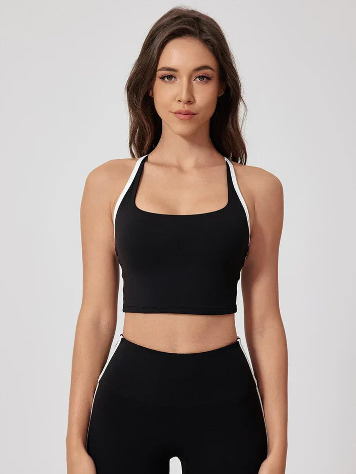 Color-Blocked Stripes Bra