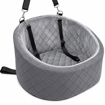 Elevated Dog Car Seat with Built-In Safety Harness