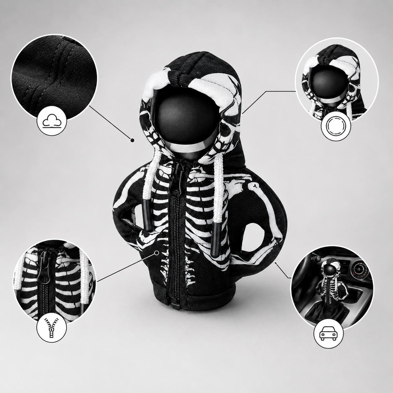 🔥Hot Sales🔥-Second Generation ⚡️Creative Sweater Car Gear Shift Lever Cover