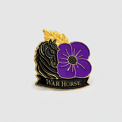 Limited Edition War Horse Purple Poppy 111th Anniversary Remembrance Brooch
