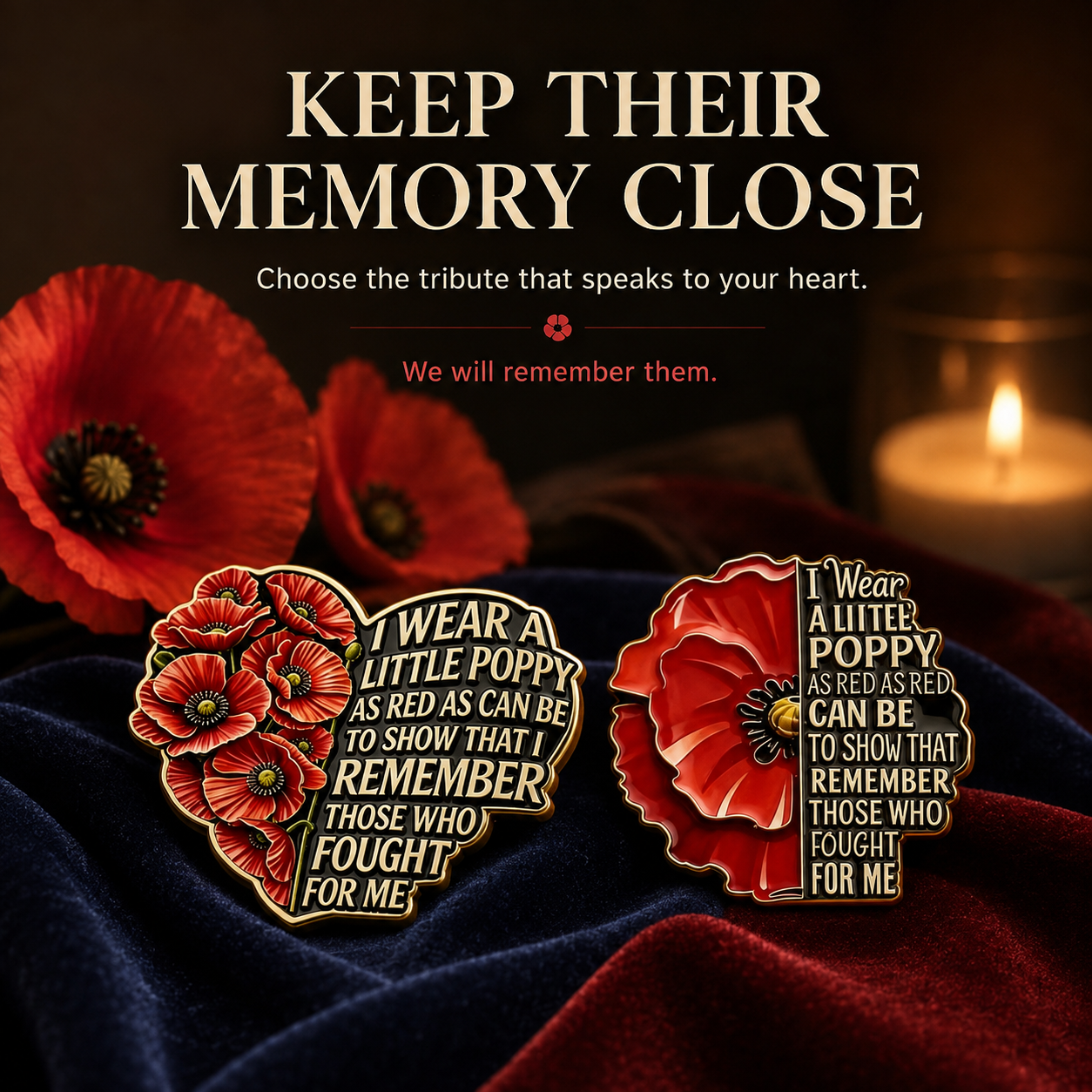 1945-2026 “Never Forgotten” Classic Poppy Crest — 81th Limited Edition