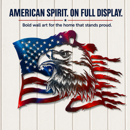 🦅Last Day 49%Off-Freedom Eagle American Flag Wall Art
