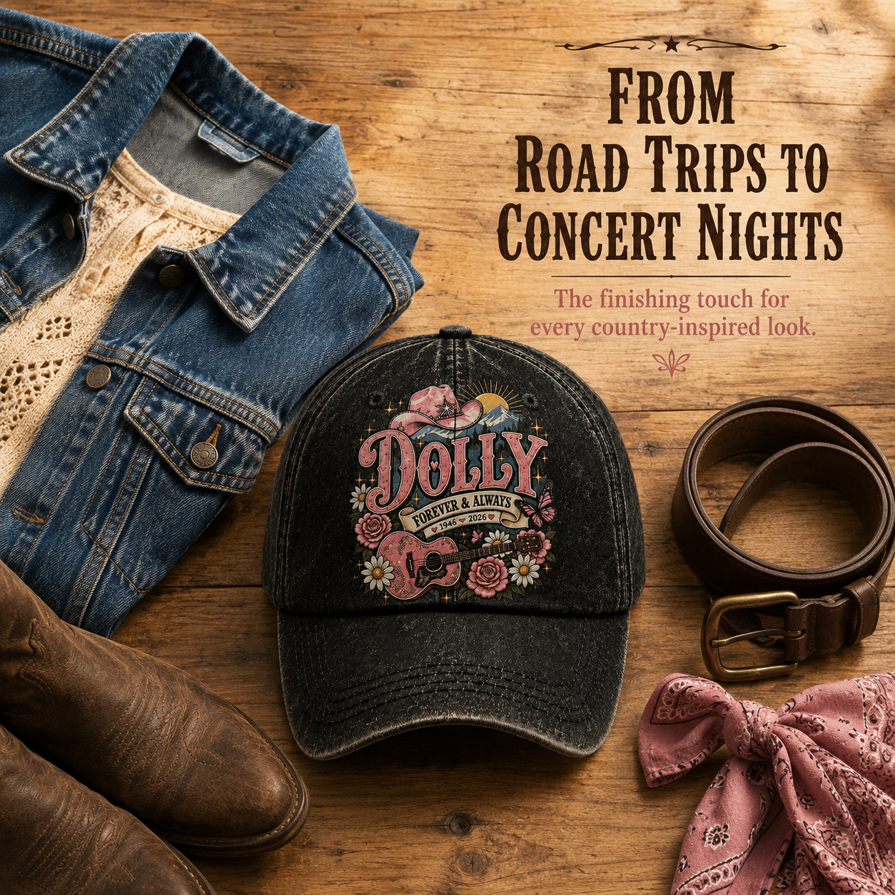 Queen of Country 1946-2026 “Timeless Spirit” Washed Cap