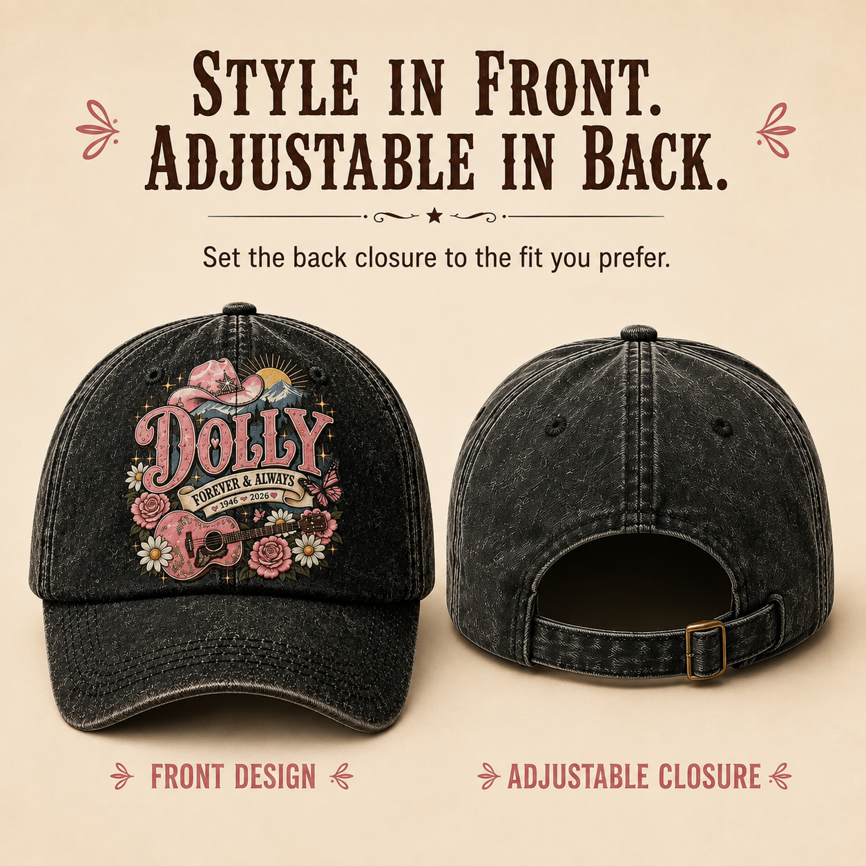 Queen of Country 1946-2026 “Timeless Spirit” Washed Cap