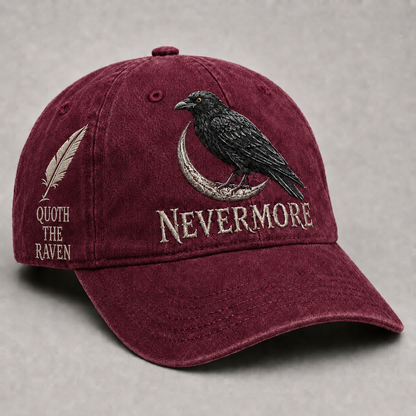 🐦‍⬛ Nevermore Raven Vintage Cap | Gothic Bird Lover Hat
