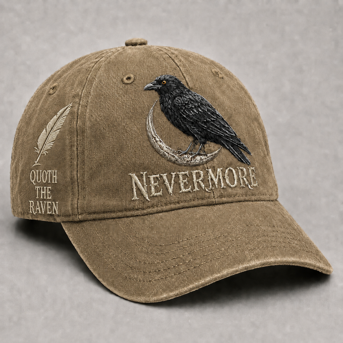 🐦‍⬛ Nevermore Raven Vintage Cap | Gothic Bird Lover Hat