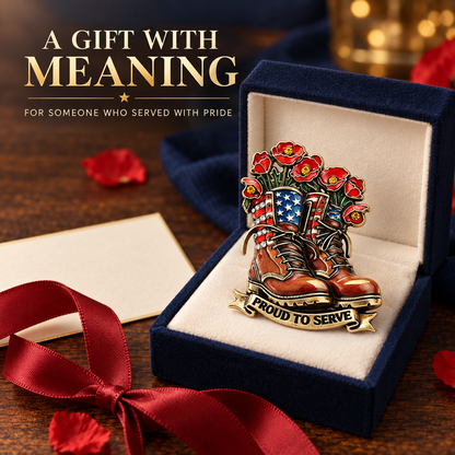 Limited Edition “Where Valor Walked” Old Glory & Crimson Bloom Brooch