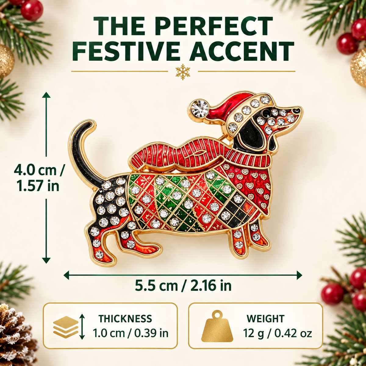 Limited Edition Dachshund Brooch