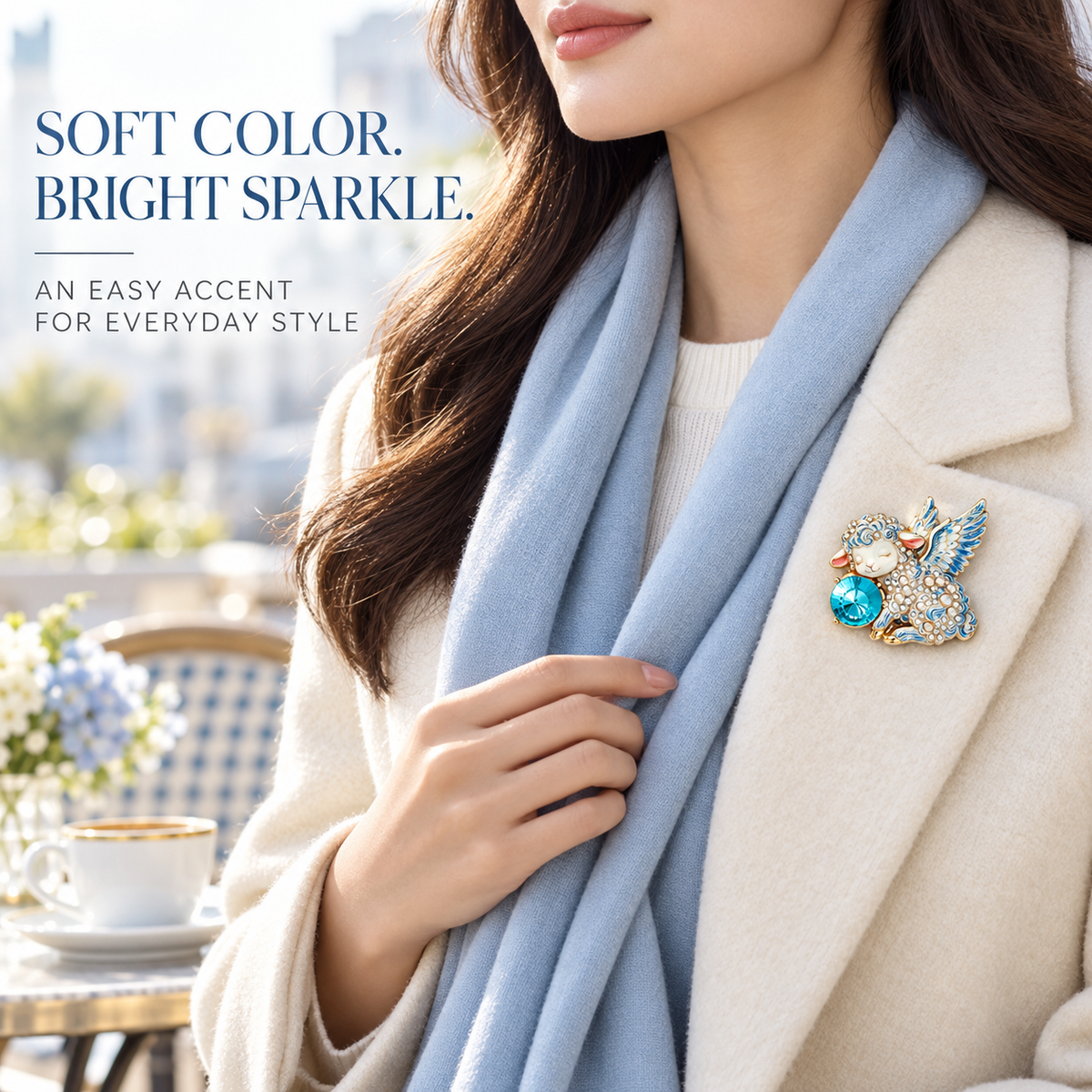Limited Edition Guardian Angel Lamb Lapel brooch