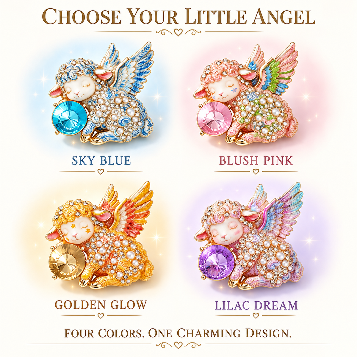 Limited Edition Guardian Angel Lamb Lapel brooch