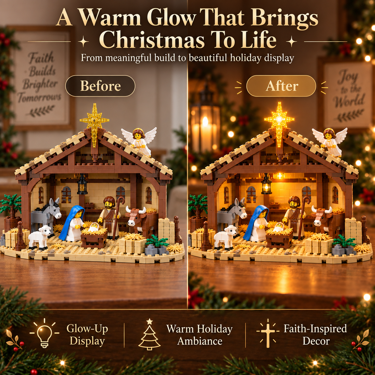 🔥 Last Day 50% OFF - 🌟 The Nativity Story Building Block Set