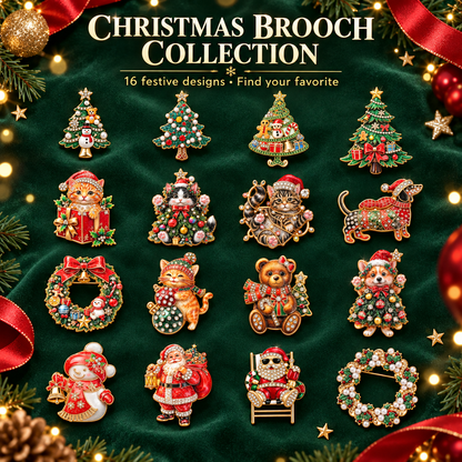 Christmas Enamel Lapel Pin Collection (16 Cute Designs)