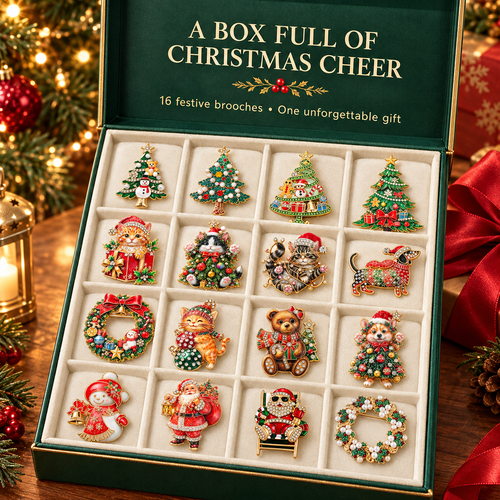 Christmas Enamel Lapel Pin Collection (16 Cute Designs)