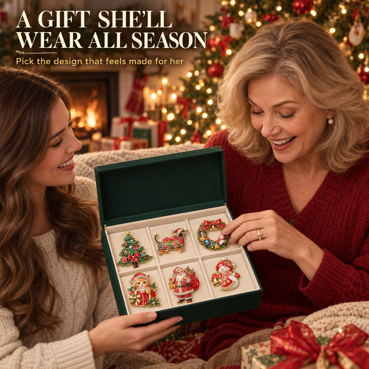 Christmas Enamel Lapel Pin Collection (16 Cute Designs)