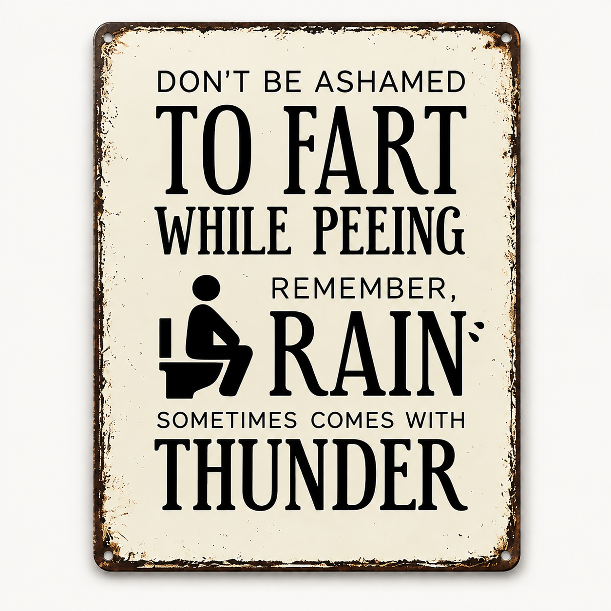 ⚡️Last Day 49%OFF🔥-Funny Bathroom Rules Wooden Sign