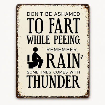 ⚡️Last Day 49%OFF🔥-Funny Bathroom Rules Wooden Sign