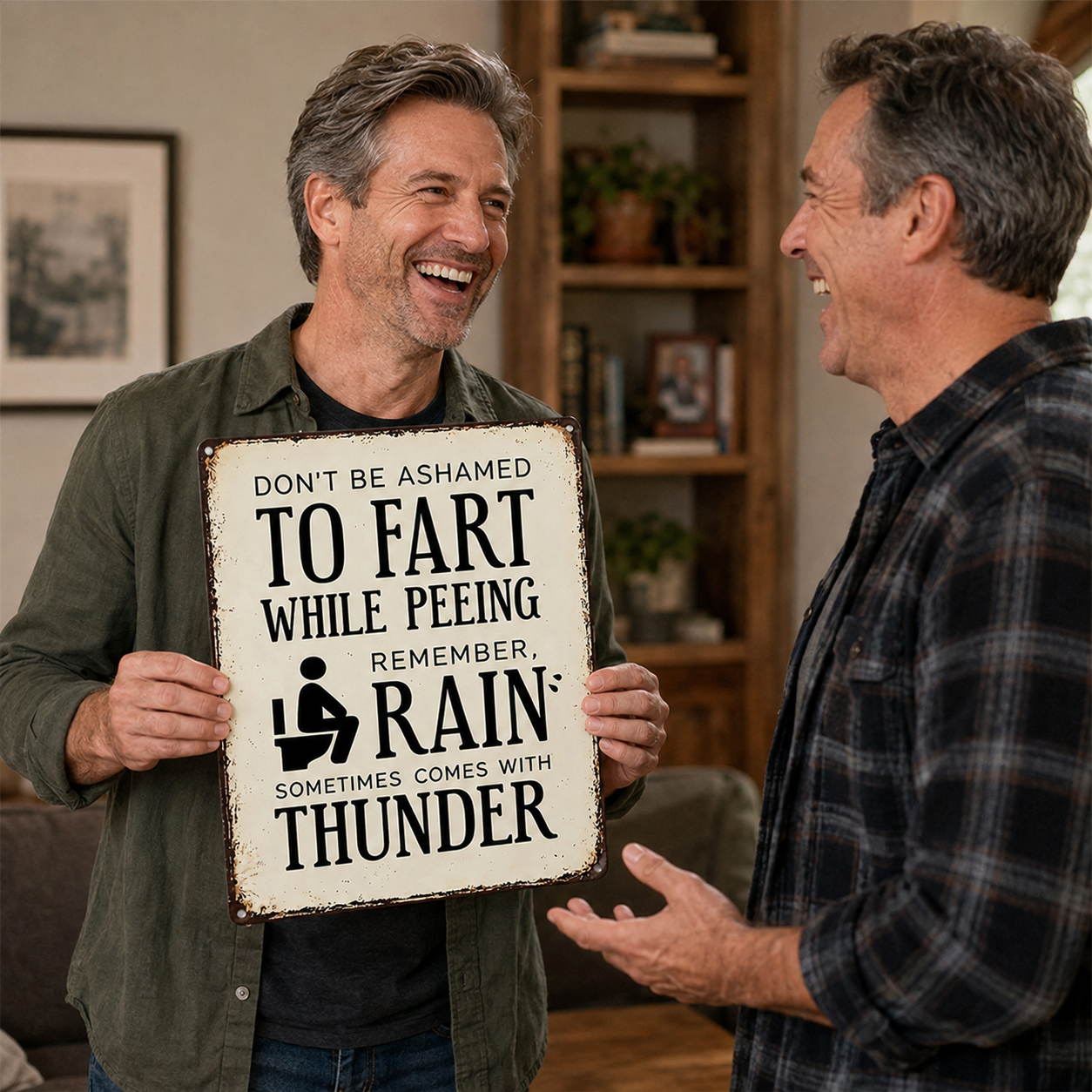 ⚡️Last Day 49%OFF🔥-Funny Bathroom Rules Wooden Sign