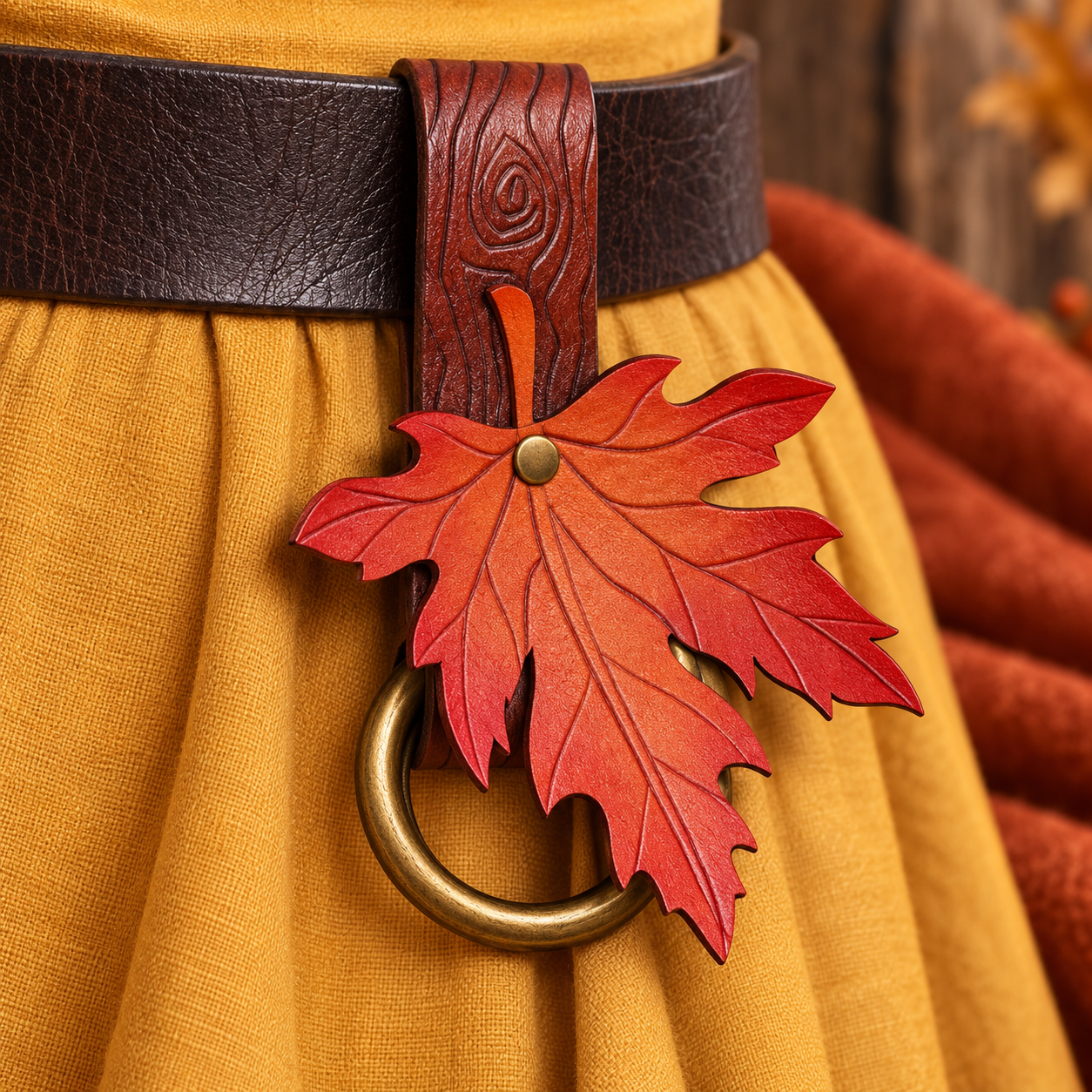 🍁Limited Early Bird Price🔥– Autumn Maple Leaf Skirt Hike Set（2PCS）