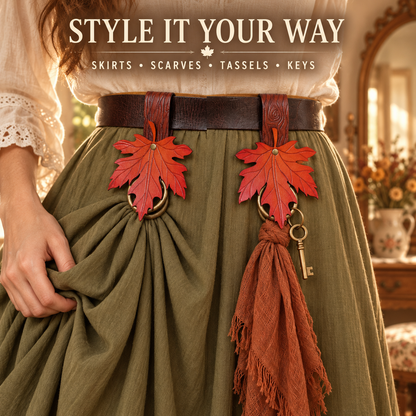 🍁Limited Early Bird Price🔥– Autumn Maple Leaf Skirt Hike Set（2PCS）