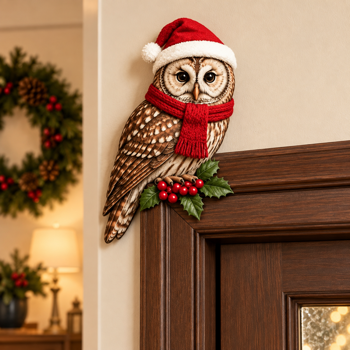 Christmas Hat Bird Shelf & Corner Decoration