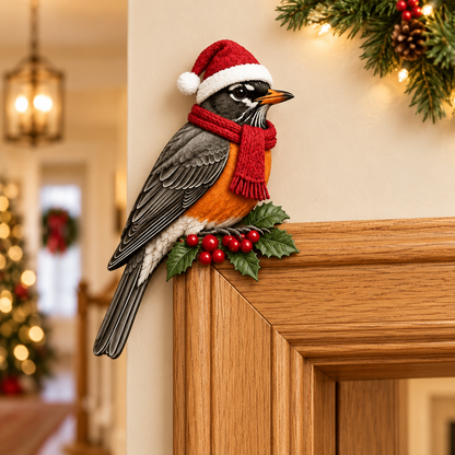 Christmas Hat Bird Shelf & Corner Decoration