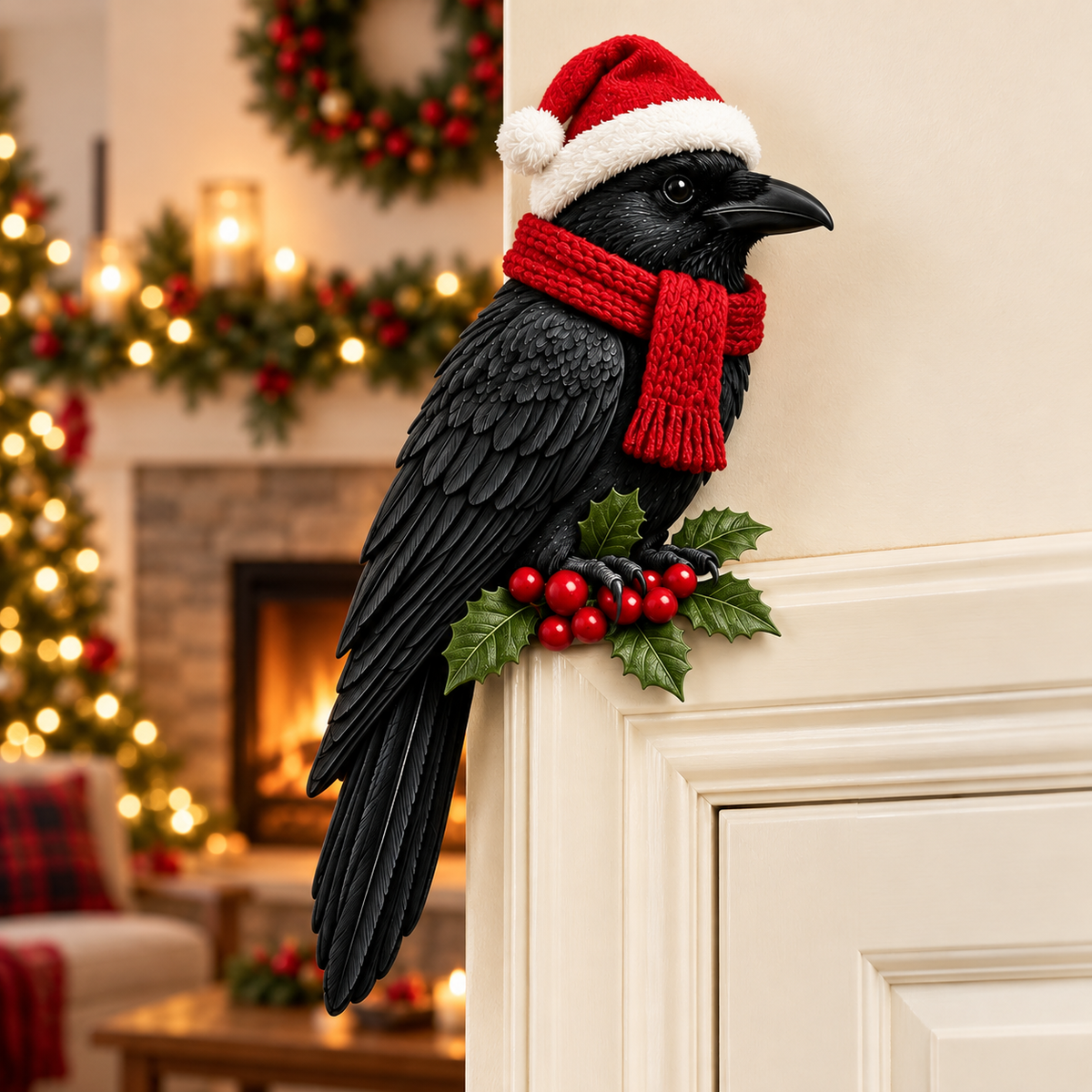 Christmas Hat Bird Shelf & Corner Decoration