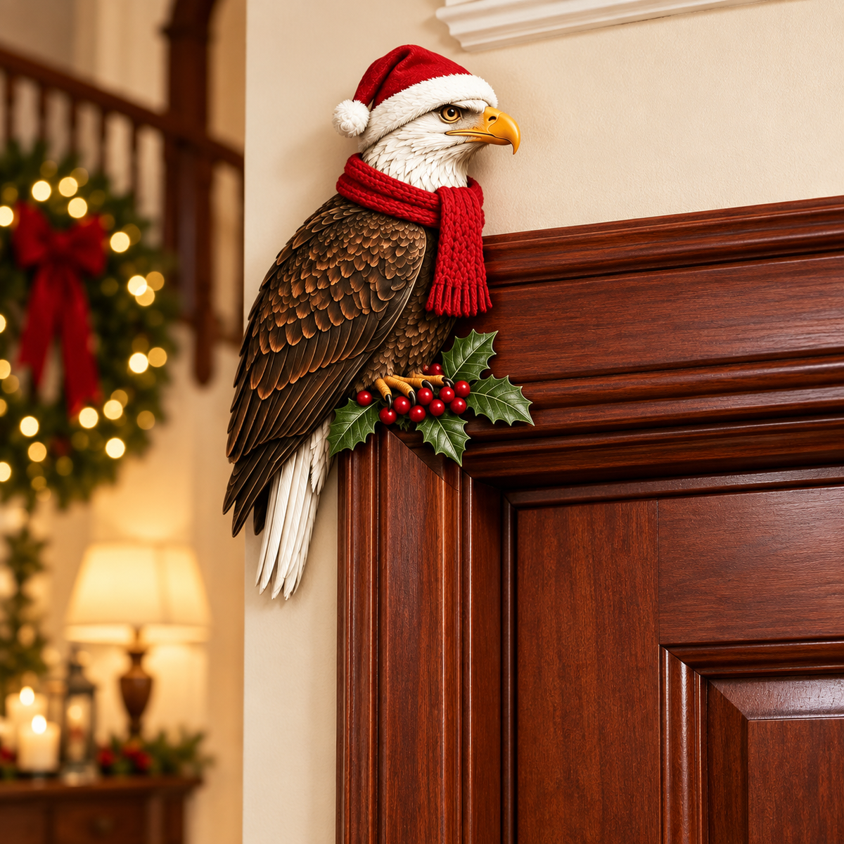 Christmas Hat Bird Shelf & Corner Decoration