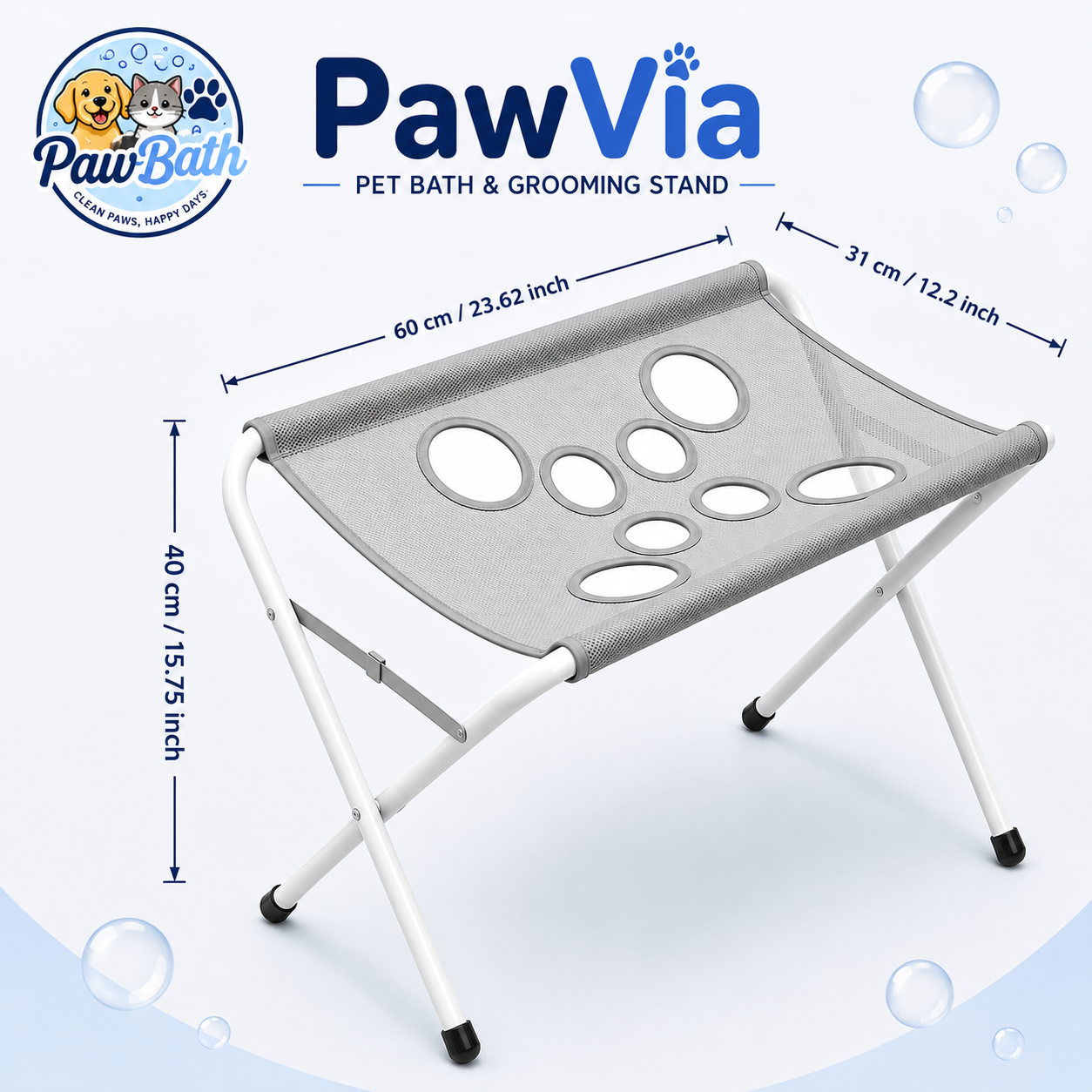 PawVia™ Pet Comfort Grooming Stand