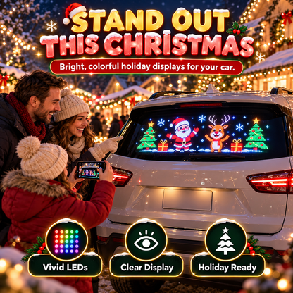 🎄 Animated Christmas LED Rear Window Panel – App Controlled Car Display