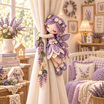 🧚✨ Fairy Hug Crochet Curtain Tiebacks – Whimsical Fairy Window Decor, Handmade Charm & Unique Gift Idea 🎁