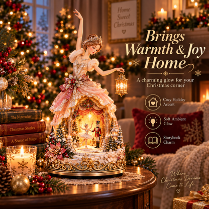 🔥LAST DAY 49% OFF 🩰  Winter Ballerina Story Lamp™ – Lighted Nutcracker Christmas Tabletop Decor