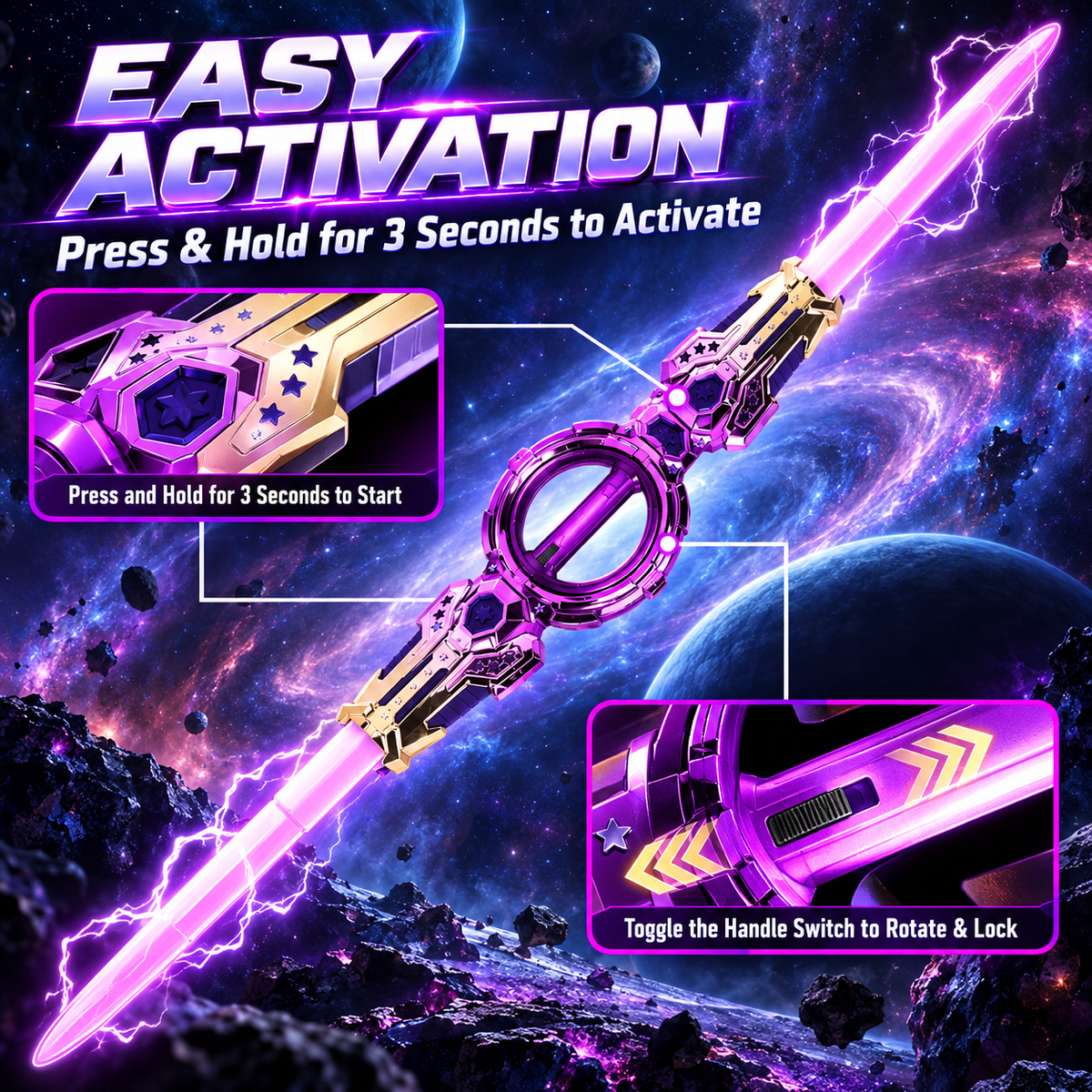 🔥 LAST DAY 50% OFF-Retractable LED Toy Light Sword Saber Katana