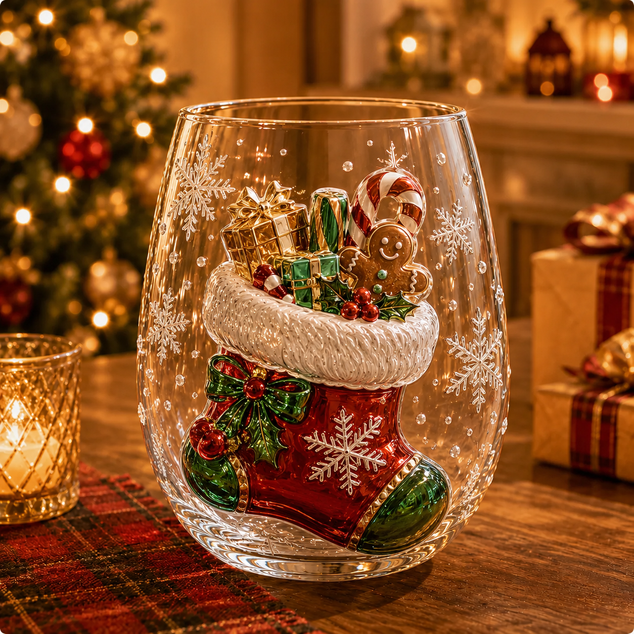 🎅 Magical Christmas 3D Glass Cup Collection