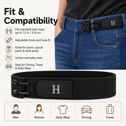 HAILTH Tactical Metal Hook Elastic Belt (2 PCS)