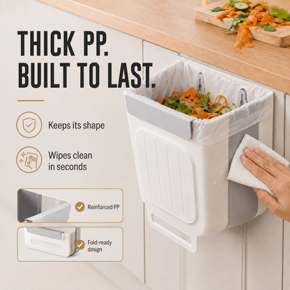 ✨ Foldable Hanging Kitchen Trash Bin | Cabinet Door Waste Bin