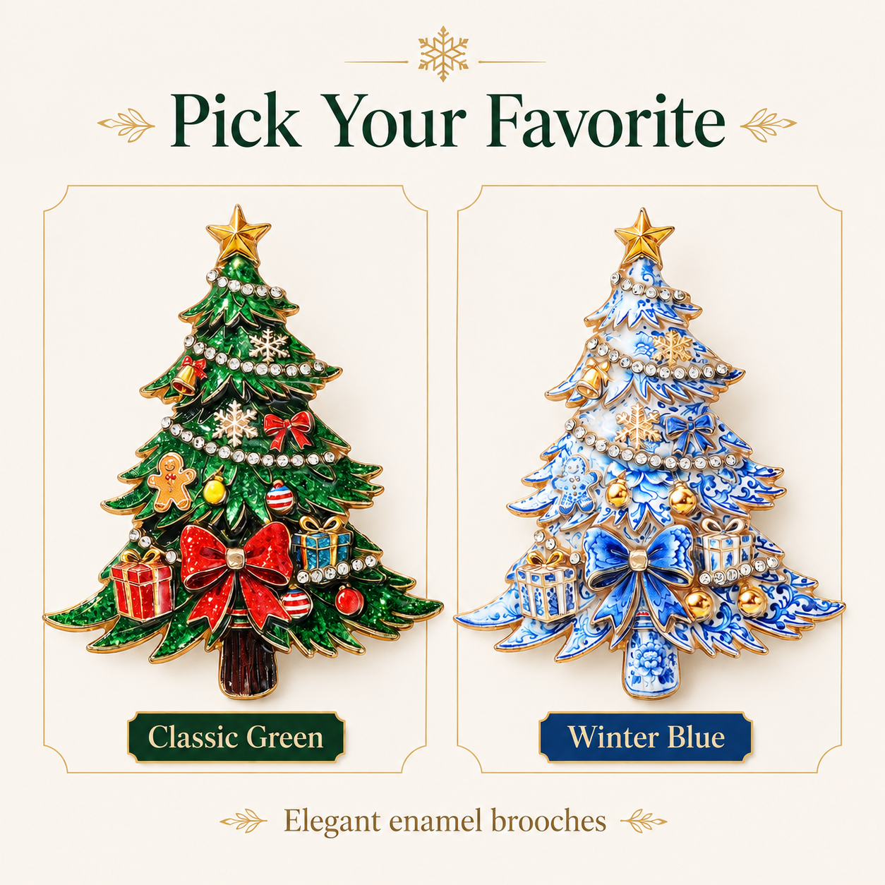 2026 Limited Edition-Yuletide Evergreen Artisan brooch