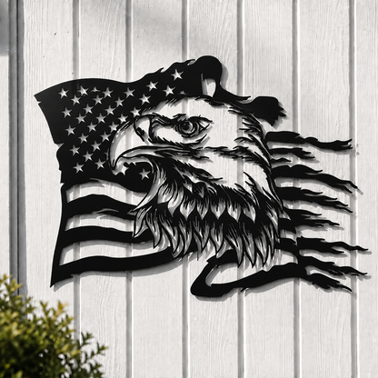 🦅Last Day 49%Off-Freedom Eagle American Flag Wall Art