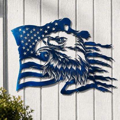 🦅Last Day 49%Off-Freedom Eagle American Flag Wall Art