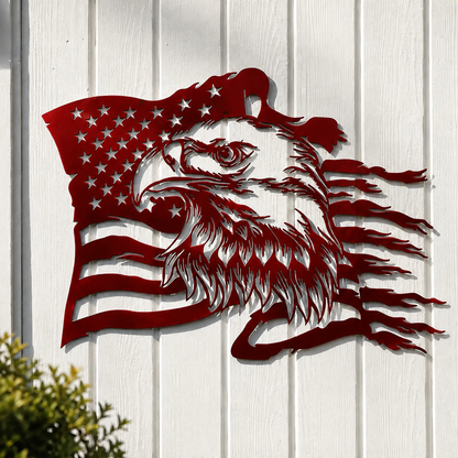 🦅Last Day 49%Off-Freedom Eagle American Flag Wall Art