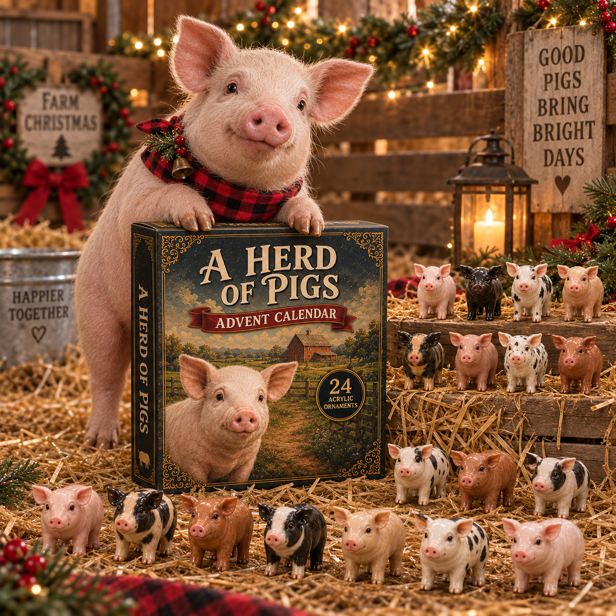 CHRISTMAS KICKOFF 40% OFF - Herd Of Pigs Advent Calendar 2026 - 24-Day Festive Countdown