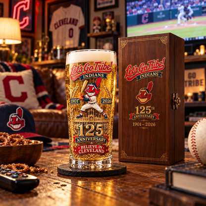 Let's Go Tribe! 125th Anniversary Commemorative Pint Glass