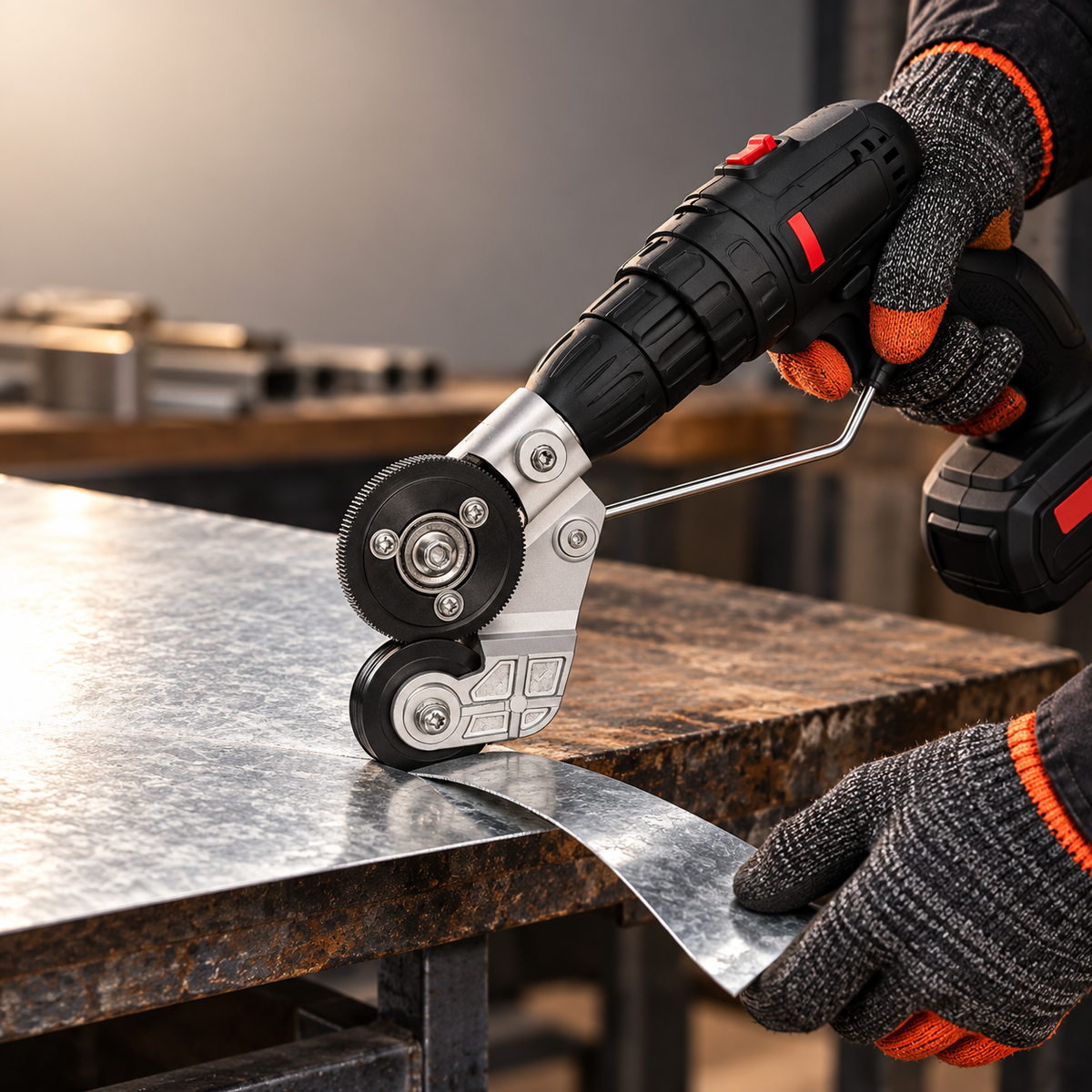 Electric Drill Plate Cutter,Adapter for Precise Cutting Iron, Copper, Aluminum, Steel